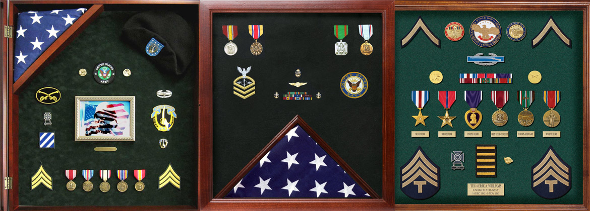 military medal shadow box