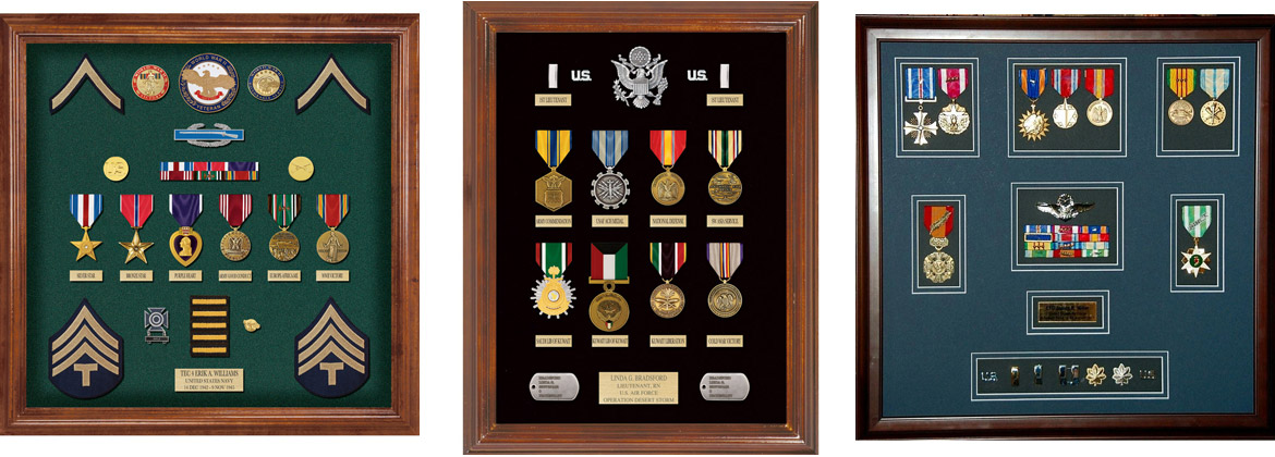 Military Shadow Boxes Display Cases