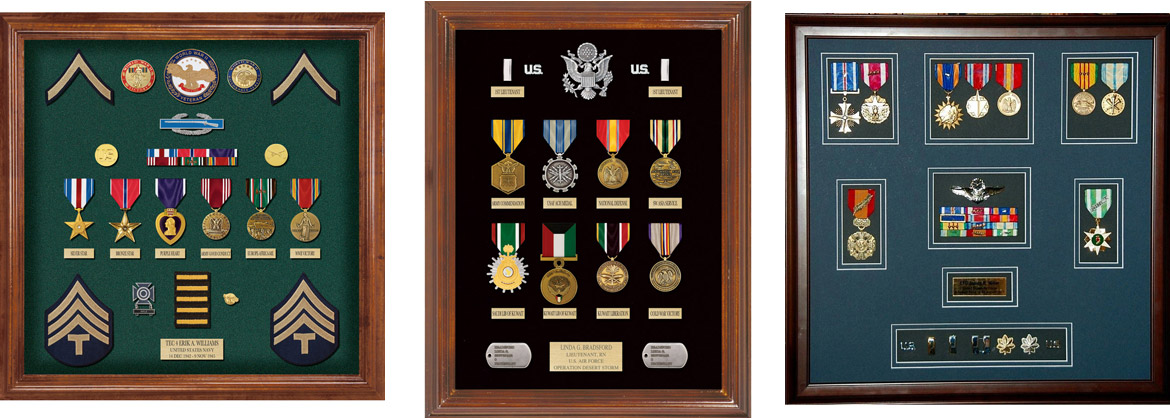 Military Pin Display Case Cabinet wall Shadow Box for Medal Display