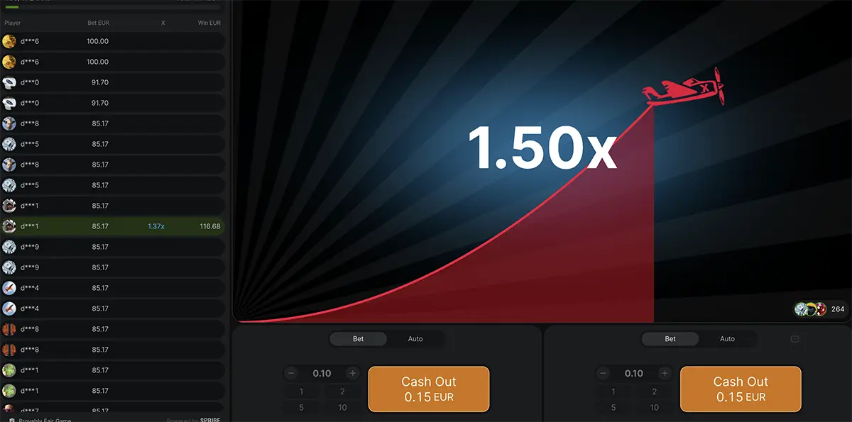 Aviator betting game